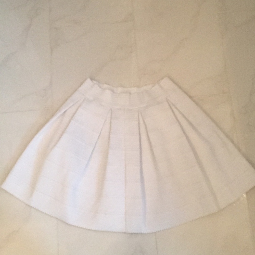 White Pleated Skirt